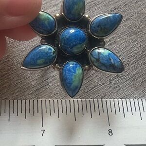 Natural Blue and Green Gemstone Ring